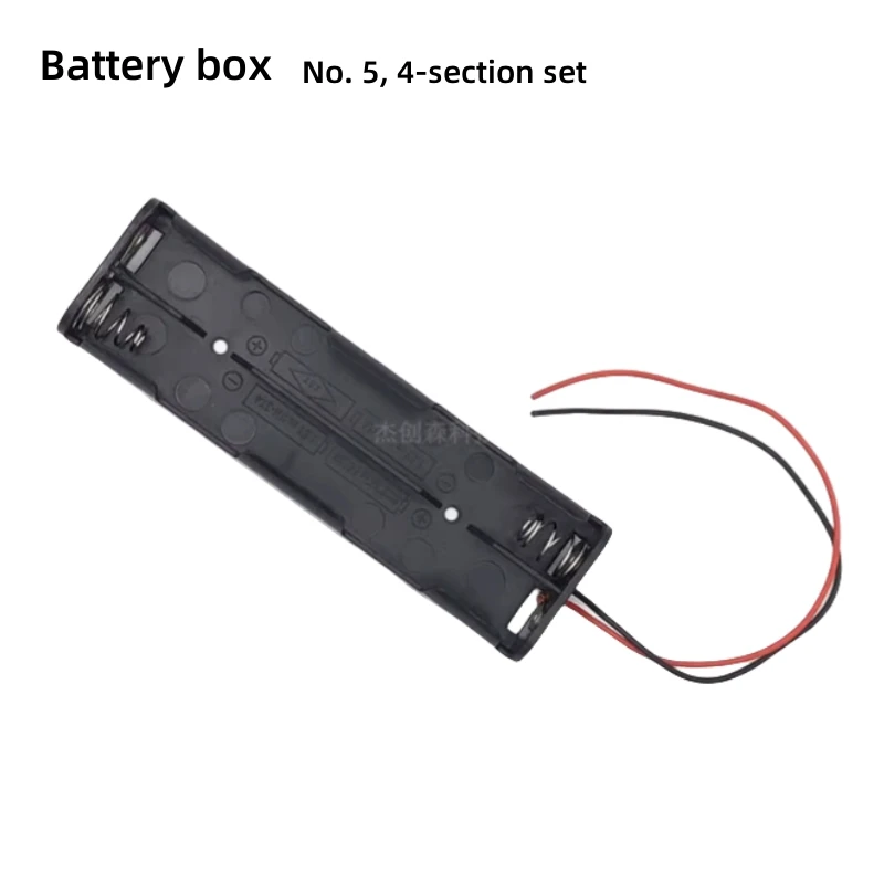 

Battery Box No. 5 4-cell Battery Box AA Battery Box Series and Parallel With Connecting Wires Toy Power Box
