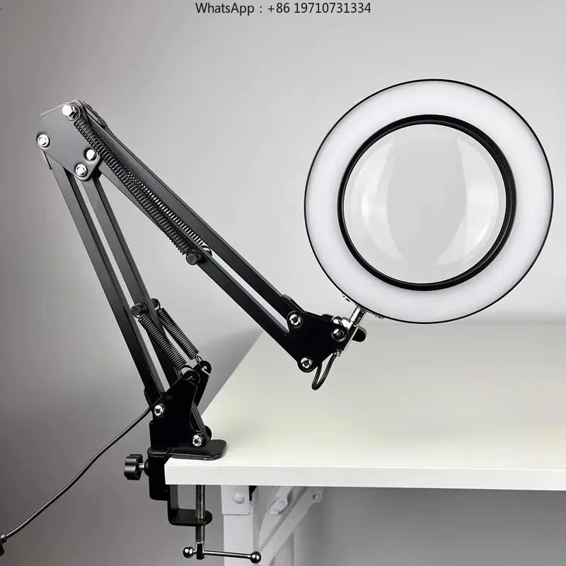 Desktop 30x Magnifying Glass with Light for Easy Reading, Circuit Board Maintenance, Engraving, Soldering