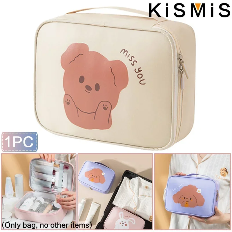 KISMIS New Travel Portable Storage Bag Zipper Multi-functional Waterproof Nylon Cosmetic Bag Storage Bag Make Up Tool