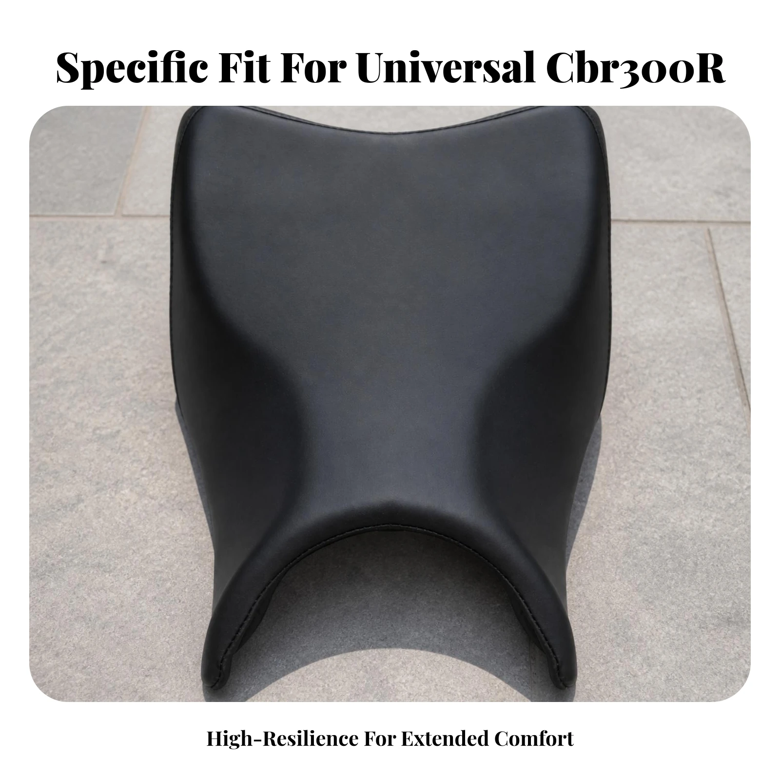 Motorcycle Seat Cushion Long-Lasting Front Seat Cushion Motorcycle Saddle Contoured Slim for Sportbike Riders, Everyday Riding