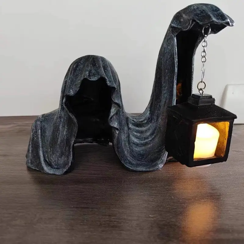 Ghost Easter Black clothed Brother, the master of mystery, the Grim Reaper's lantern desktop ornament