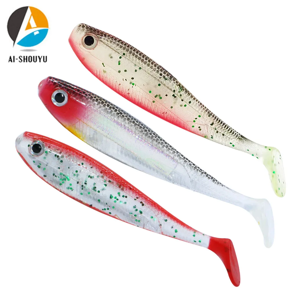 

AI-SHOUYU 1pcs 110mm 12g Soft Bait Fishing Lure Swimbait Artificial Wobblers Pike Lure Bass Perch Silicone Fish Baits Tackle