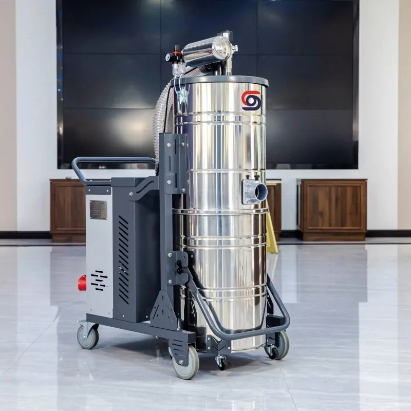 High efficiency filter industrial vacuum cleaner 380V 100L upper and lower separable stainless steel drum