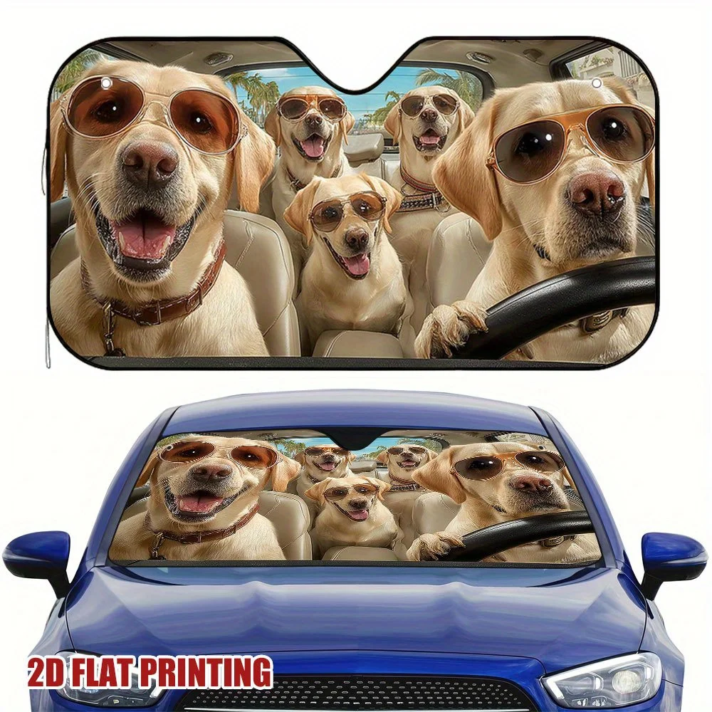 

1 шт. лабрадор собаки вождение автомобиля с очками автомобильный козырек от солнца, лобовое стекло, семейный солнцезащитный козырек