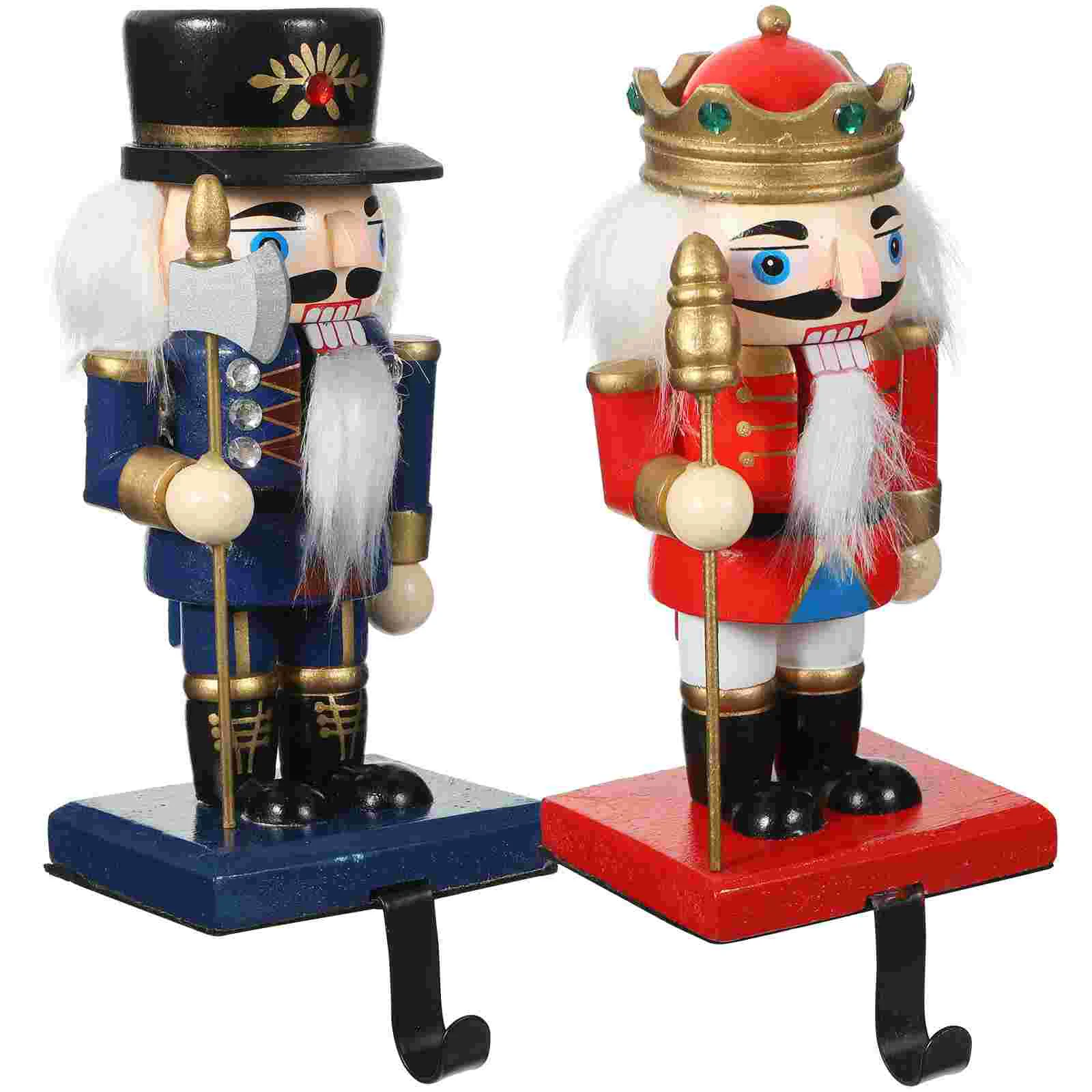 Soporte de gancho para medias navideñas, adornos para colgar, soportes para mascotas para mantel, hierroalloy, medias de Navidad de madera, chimenea, juguete de oficina