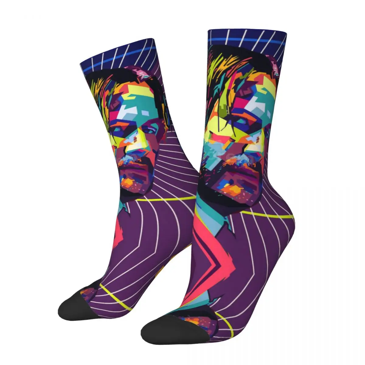 

John Keanu Reeves Unisex Socks Hiking 3D Print Happy Socks Street Style Crazy Sock