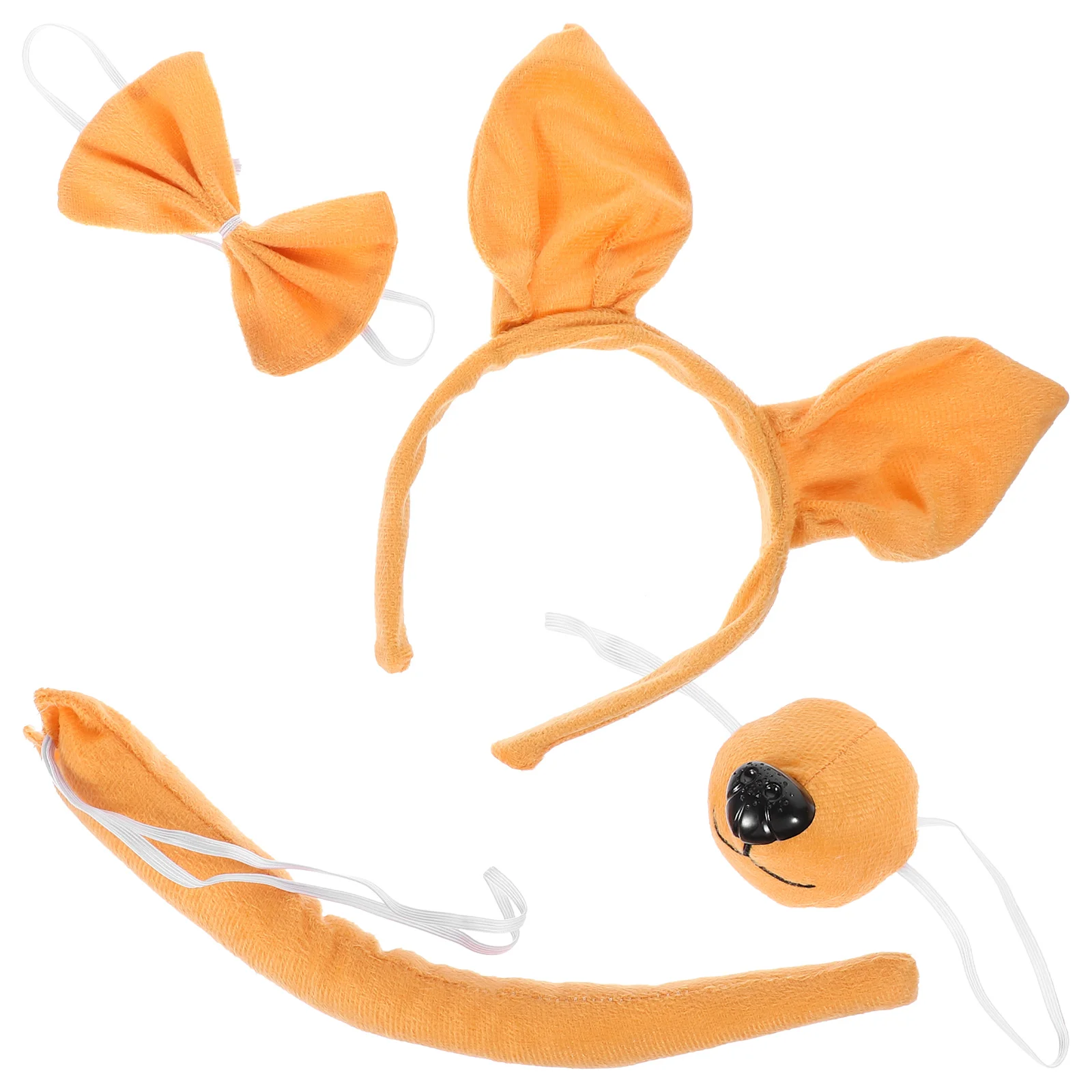 

Kangaroo Ear Headband Cosplay Tail Prop for Kids Party Cute Animal with Bowtie Girl Costume Women Headbands