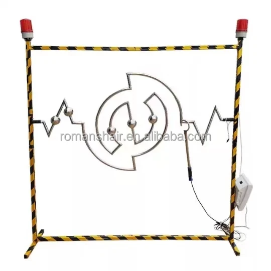 

Amusement Park Custom Carnival Giant Kids Game Stalls Steady Hand Challenge Shock Reaction Maze Buzz Wire Game for Adult