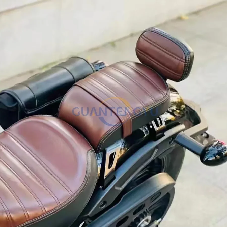 Suitable for Indian bobber modified rear seat cushion rear backrest, scout bobber rear foot pedal anti-scalding rack