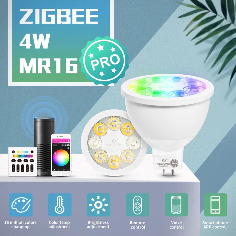 Mr16 Sleek Design Smart Home Compatible Full Color Control Energy Efficient Easy Installation Adjustable Color Temperature