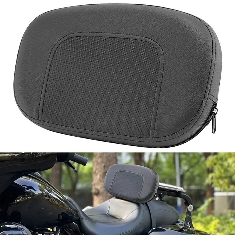 

For Harley Chopper Touring For Honda For Suzuki Universal Motorcycle Rear Passenger Backrest Sissy Bar Cushion Pad PU Leather