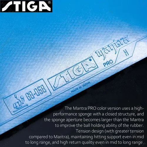 Imagen 2 del producto Original STIGA Mantra Pro colorido tenis de mesa goma no pegajosa hoja de goma de Ping Pong Mantra Pro M/H azul/púrpura/rosa