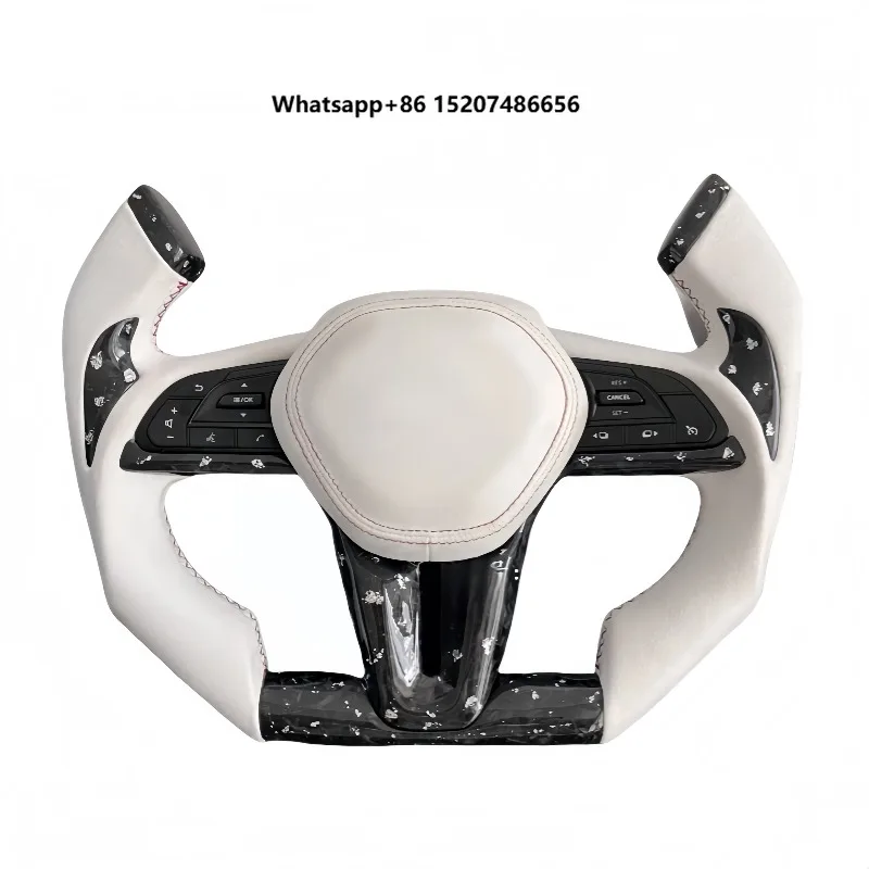 Customized  Carbon Fiber Steering Wheel Upgraded Flat Bottomed Car Steering Wheel