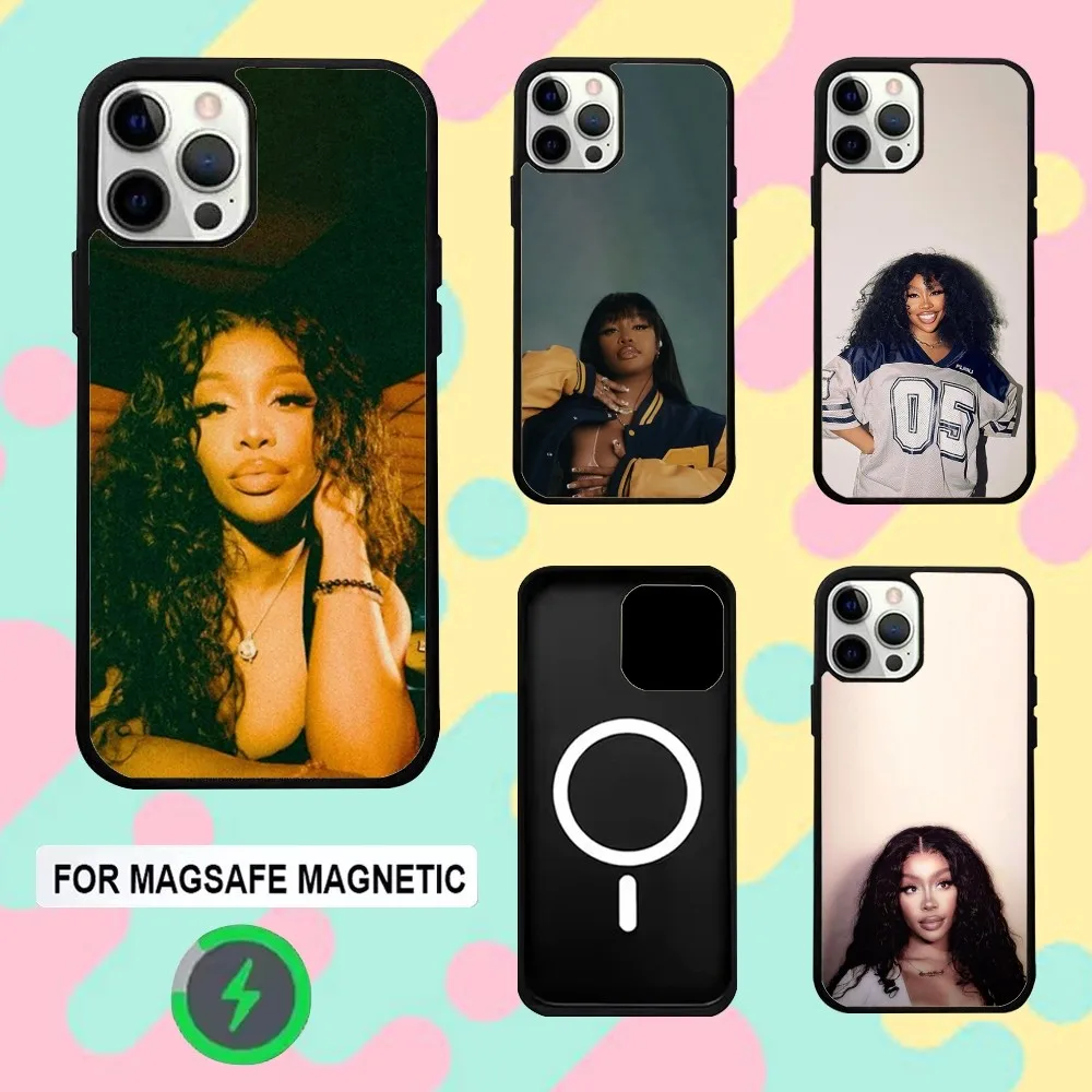 

Singer S-Sza Sos Phone Case For iPhone 16e,16,15,14,13,12,11,Plus,Pro,Max,Mini Magsafe Magnetic Wireless Charging