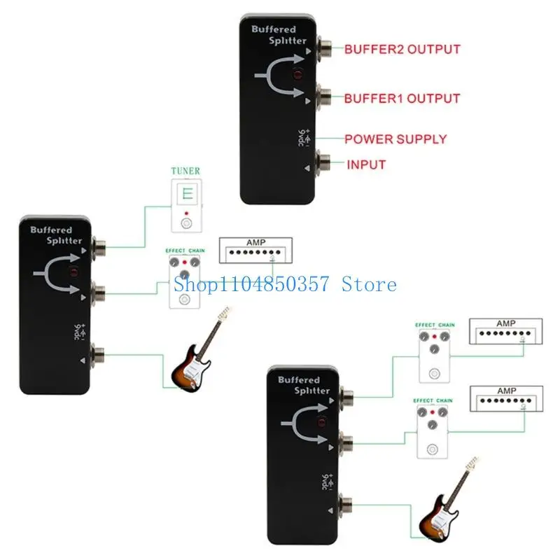 Guitar Buffer Splitter Pedal Restores Tone Double Clean Output