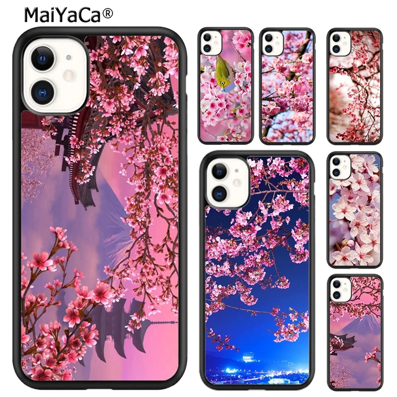 MaiYaCa Japan Flower Cherry blossoms Phone Case For iPhone 16 15 14 plus XR XS 11 12 13 pro max Shell Cover coque