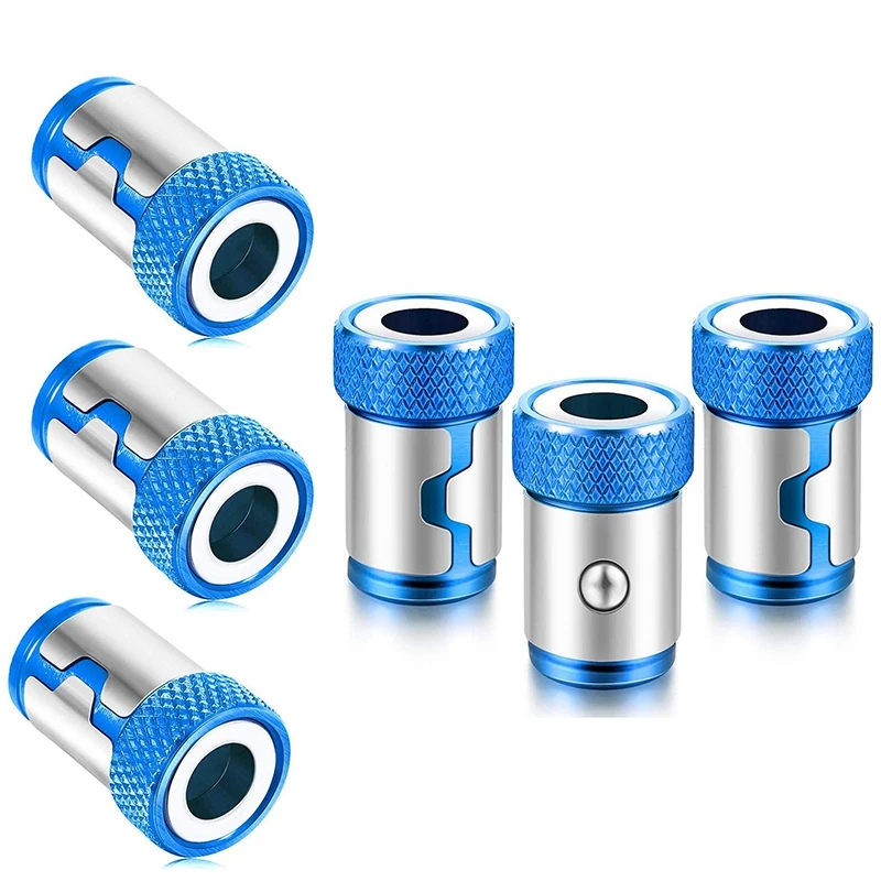 6Pcs Magnetic Screw Ring Bit Magnetizer Ring Magnetizer Screw, Removable For 1/4 Inch/ 6.35 Mm Hex Screwdriver