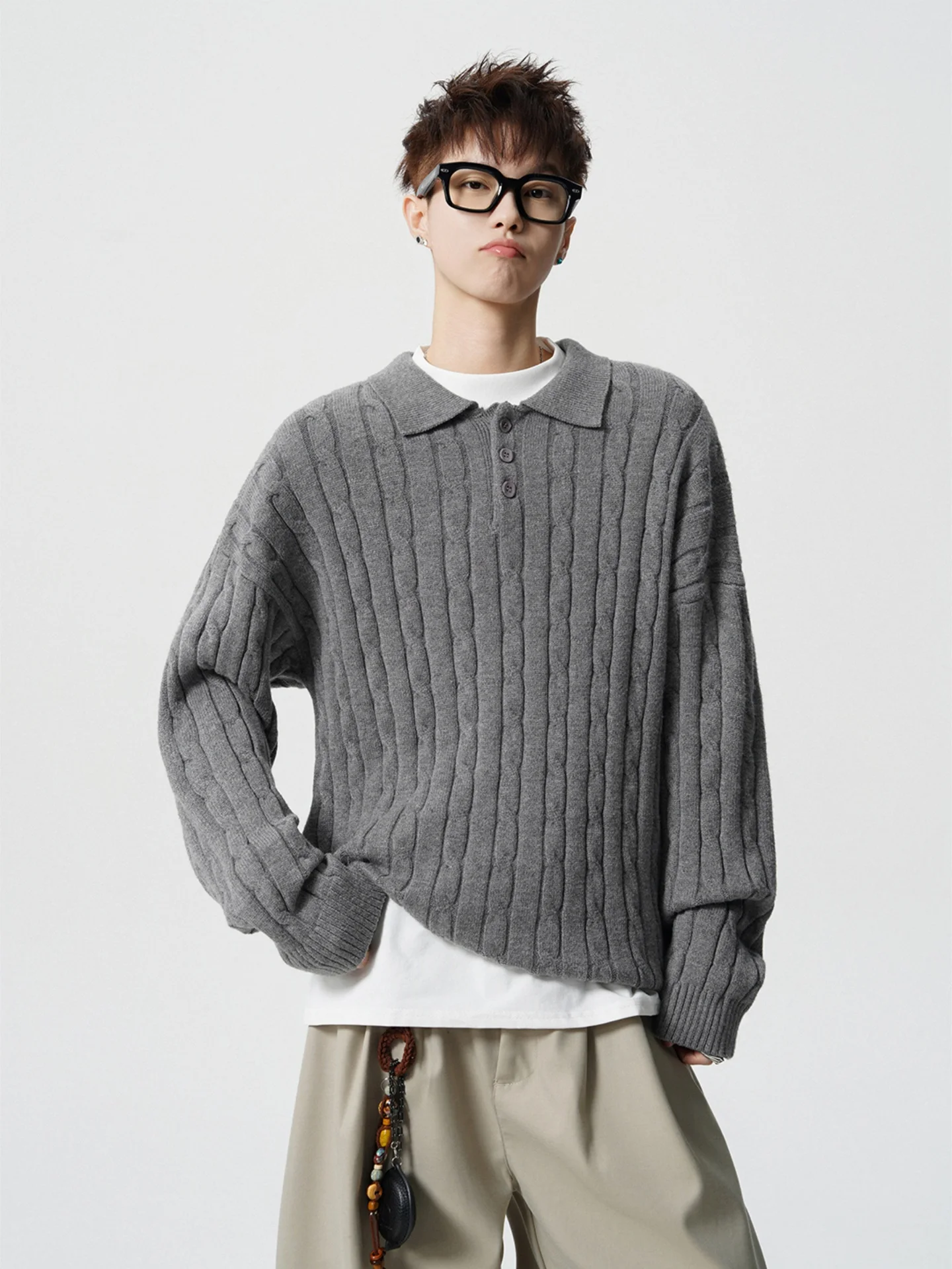 

ay Knit Sweater Men's Autumn Winter Henry Collar Inner Wear Casual Sle Soft Knitted Long Sve Comfortable Fit ex