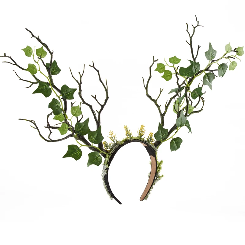 Halloween Trajes Headband, Witch Tree Ramos Folhas, Festa Headband, Fada Hairband, Acessórios Góticos