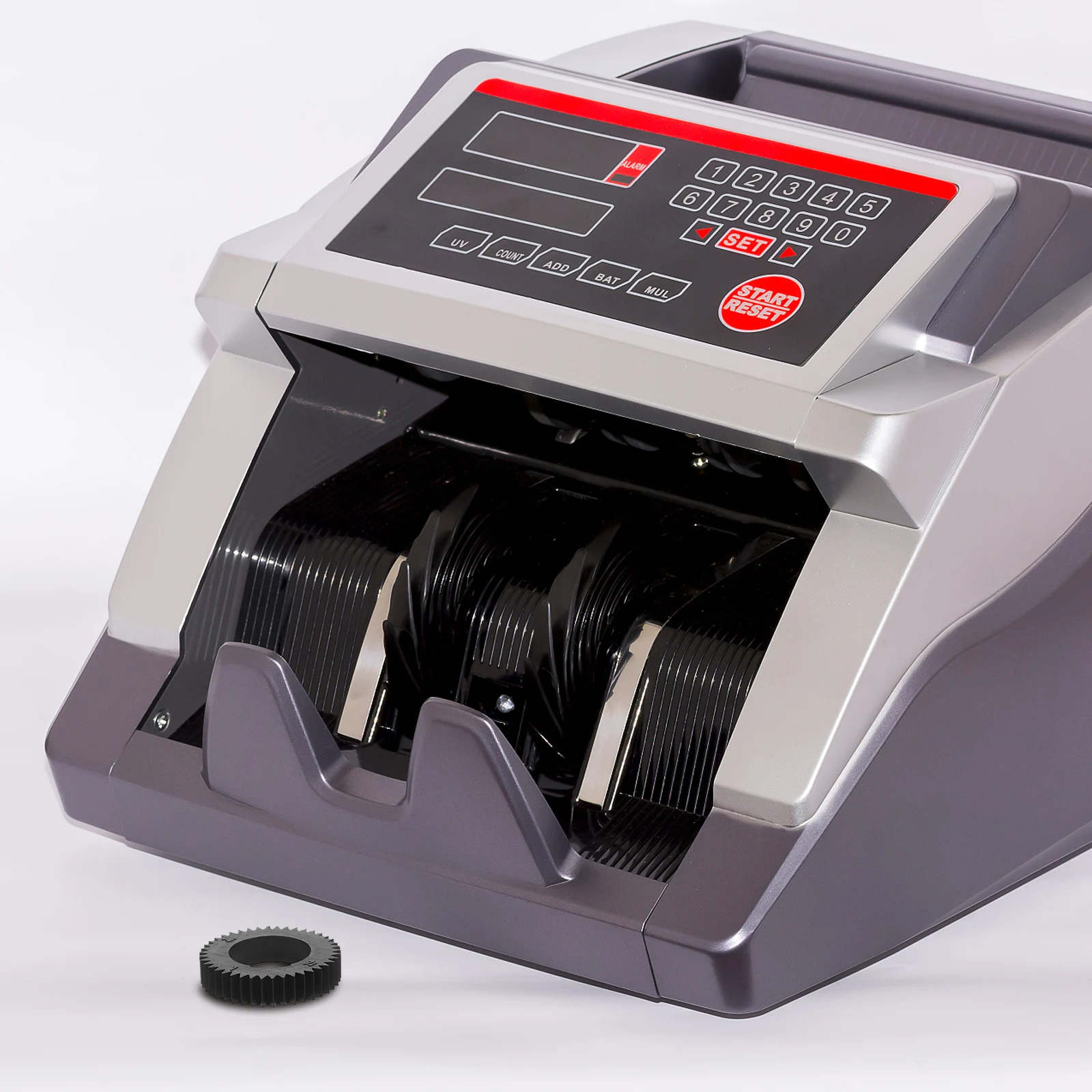 

6 Pcs Money Counting Machine Wheel Currency Counter Gear Cash Accessories Supply Black Plastic Part