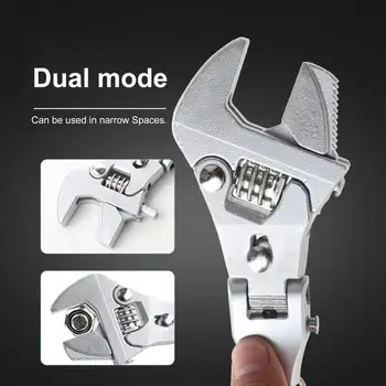 Crescent wrench useful high hardness long life household universal adjustable torque wrench ratchet