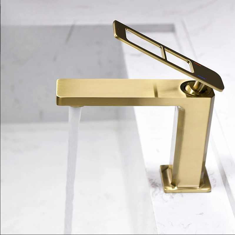 

All-copper basin faucet, luxury cold and hot water faucet, high-rise bathroom faucet