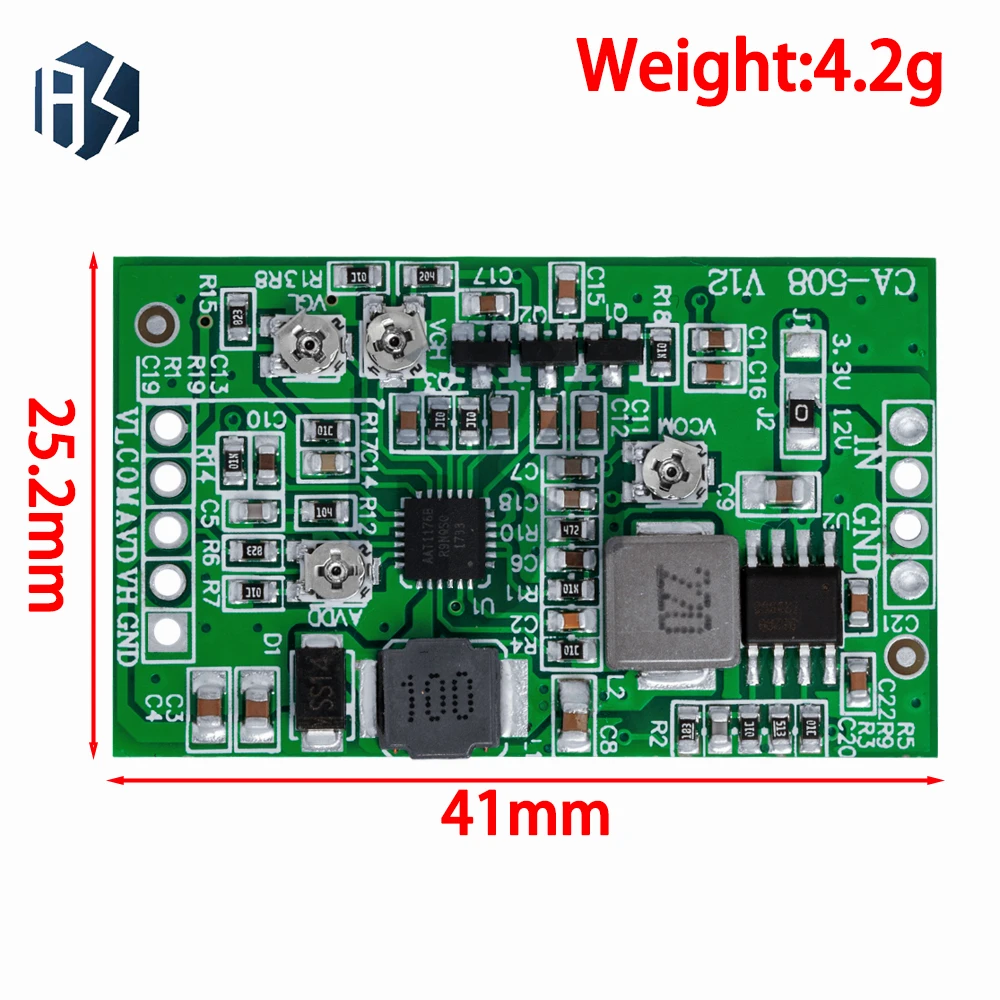 3.3V 12v  CA-508 CA-408 4 Channel Adjustable Booster Board Module LCD Screen TCON Board TFT Backlight Driver Step Up TCON Board