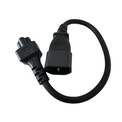 IEC320 C14 to C5 Male Female PDU PSU Computer Adapter Convter Power Extension Cord Cable 20cm
