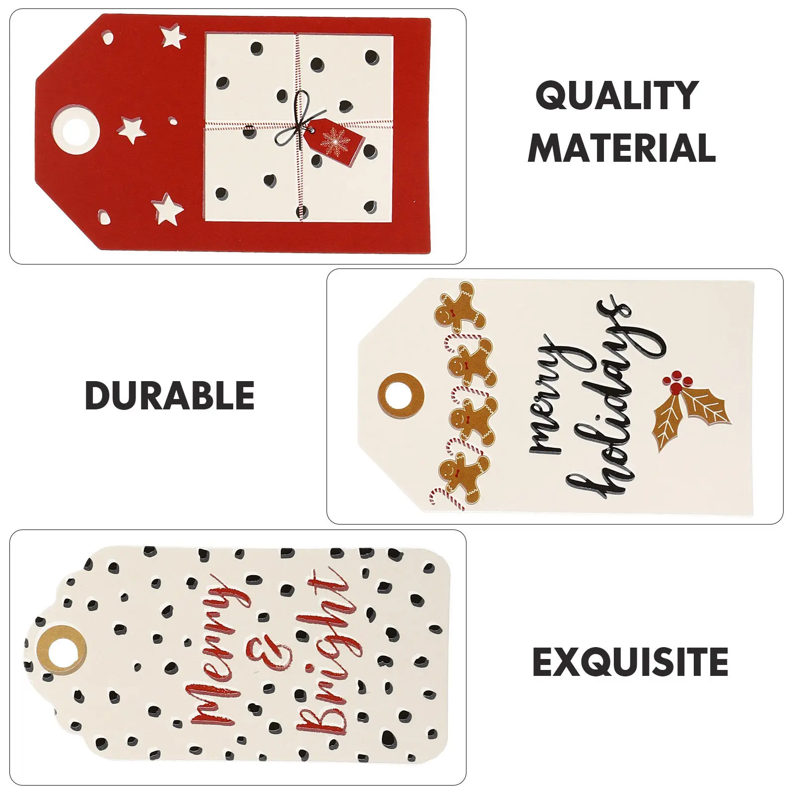 Festive Hanging Ornaments Party Supplies Mini Holiday Cards Paper Signs Decorations Present Tags Christmas