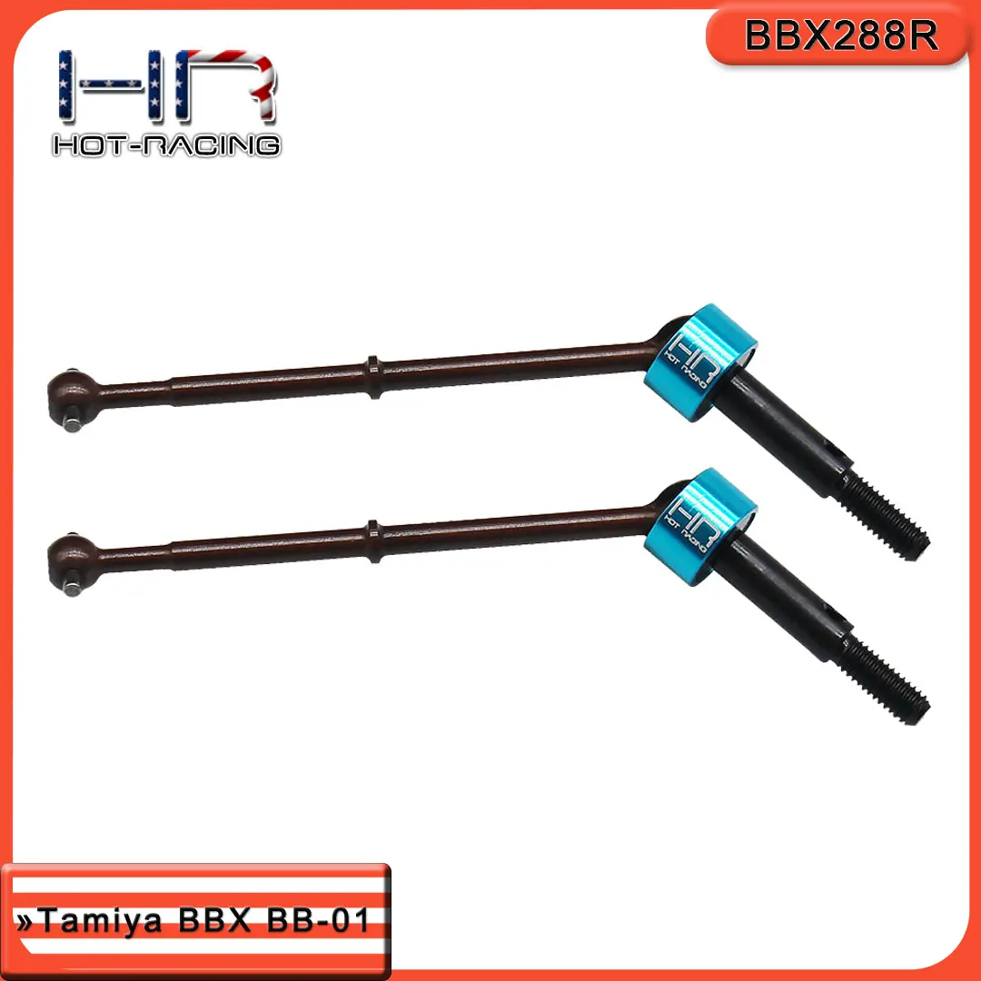 Hot Racing S2 Steel Reinforced Rear Axle Drive Shafts (2) for Tamiya 1/10 BBX BB-01 2WD Buggy Upgrade Replace Stock Dogbone