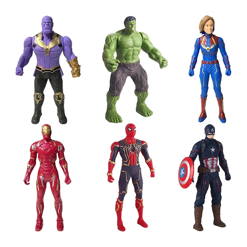 Marvel Children Toys The Avengers Anime Figures Thanos Spiderman Action Figure Iron Man Captain America Kids Toy Boy Gifts