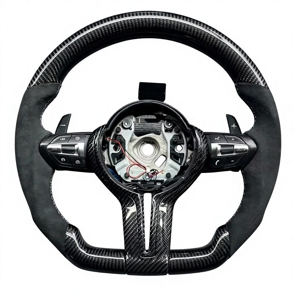Carbon Fiber Flat Bottom Steering Wheel for BM/W X2 X3 X4 X5 Premium Car Interior Modification