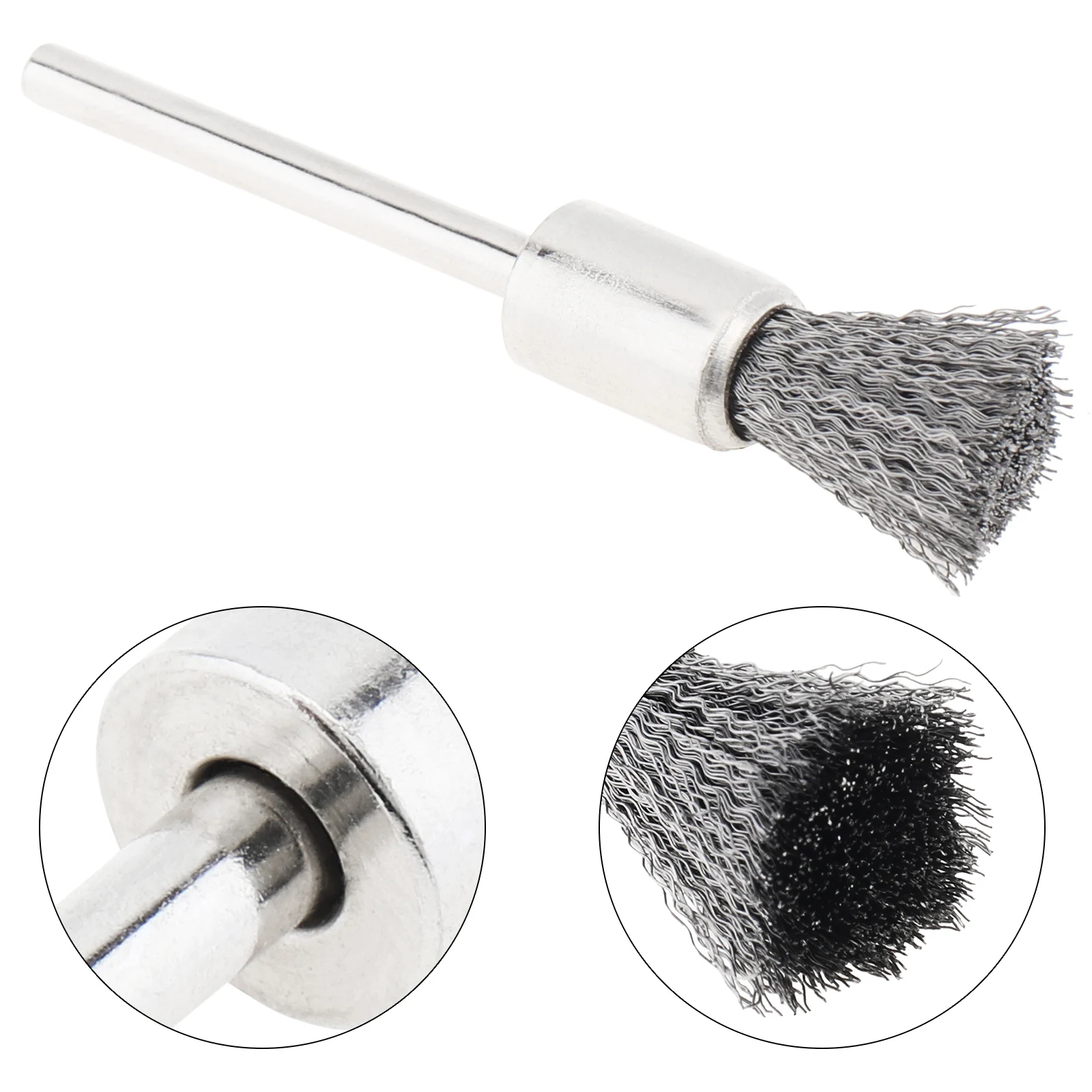 10 pezzi 3x8mm Mini spazzole per lucidatura a penna in filo di acciaio per la pulizia/molatura/lucidatura lucidata spazzole in filo di acciaio