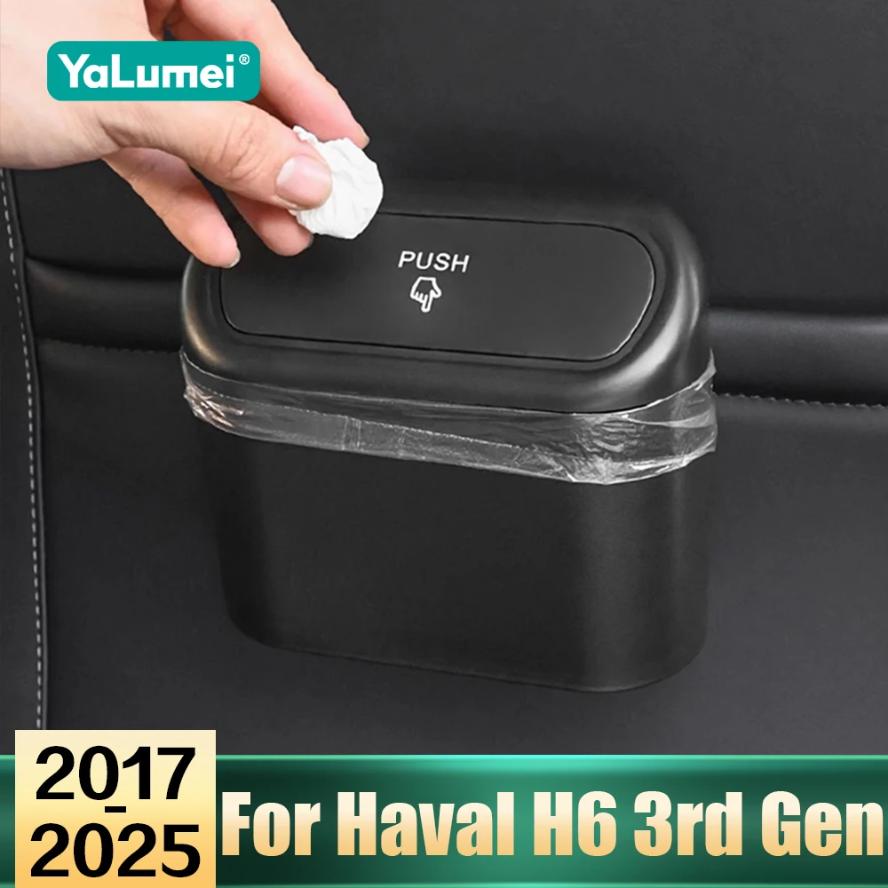 Für Haval H6 3rd Gen 2017-2021 2022 2023 2024 2025 GT DHT-PHEV Auto Hängen Mülleimer quadratische Drücken Fall Bin ABS Zubehör