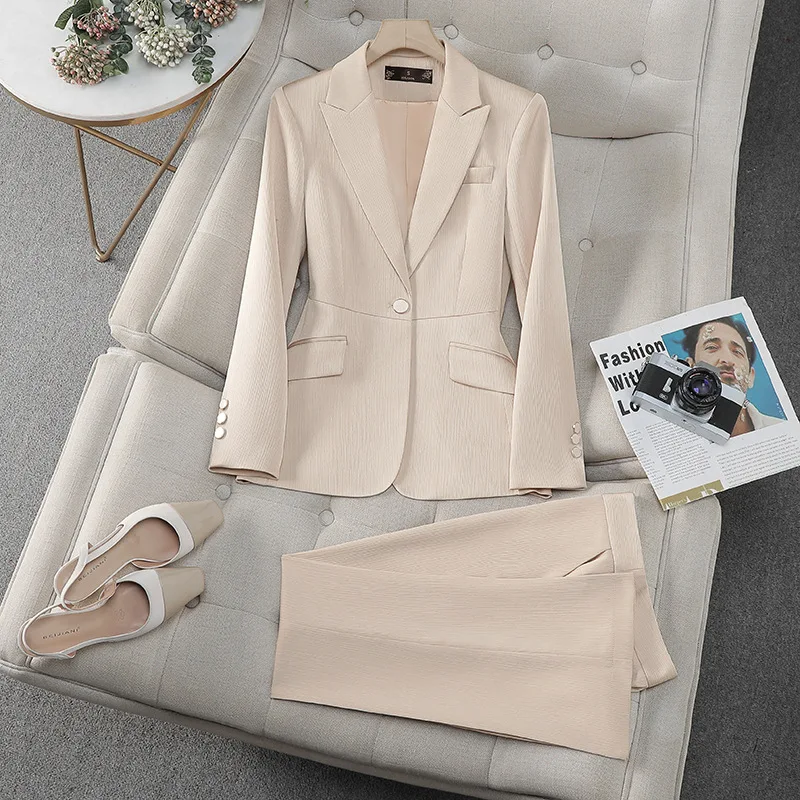 2025New Style Small Blazer Jacket Women Long Sleeve Professional Suit Formal Wear Workwear Casual Fashion Suit