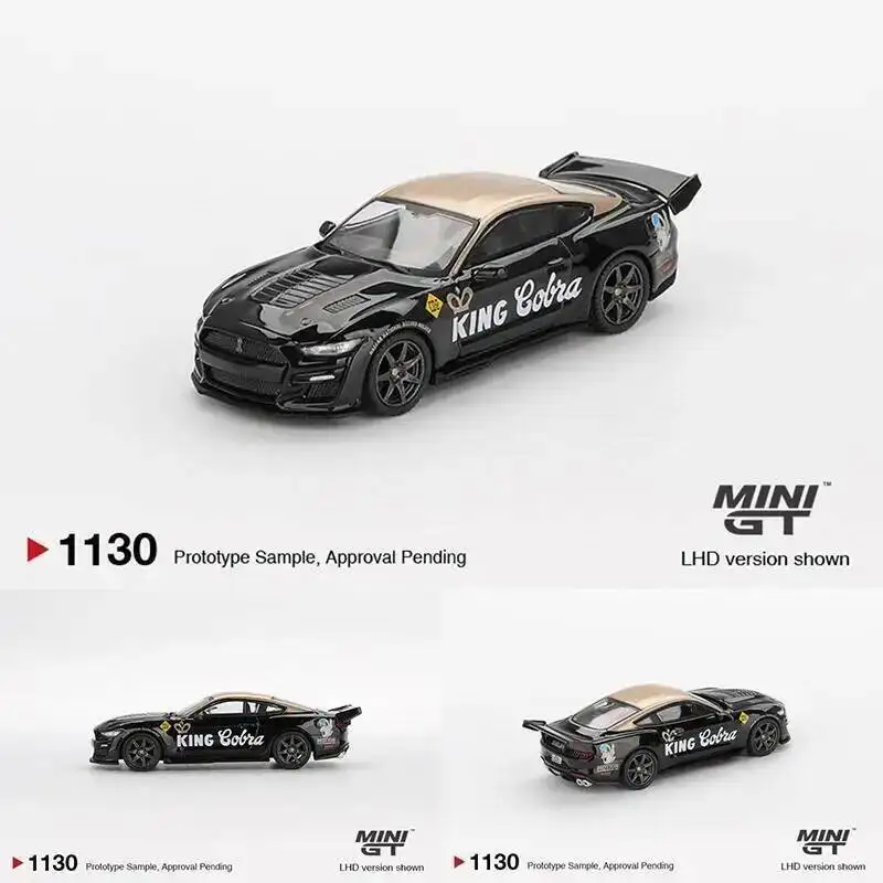 

Предпродажа MINIGT 1130 1:64 Shelby GT500 Dragon Snake Concept, черное золото, литая под давлением модель автомобиля, коллекция игрушек 1130