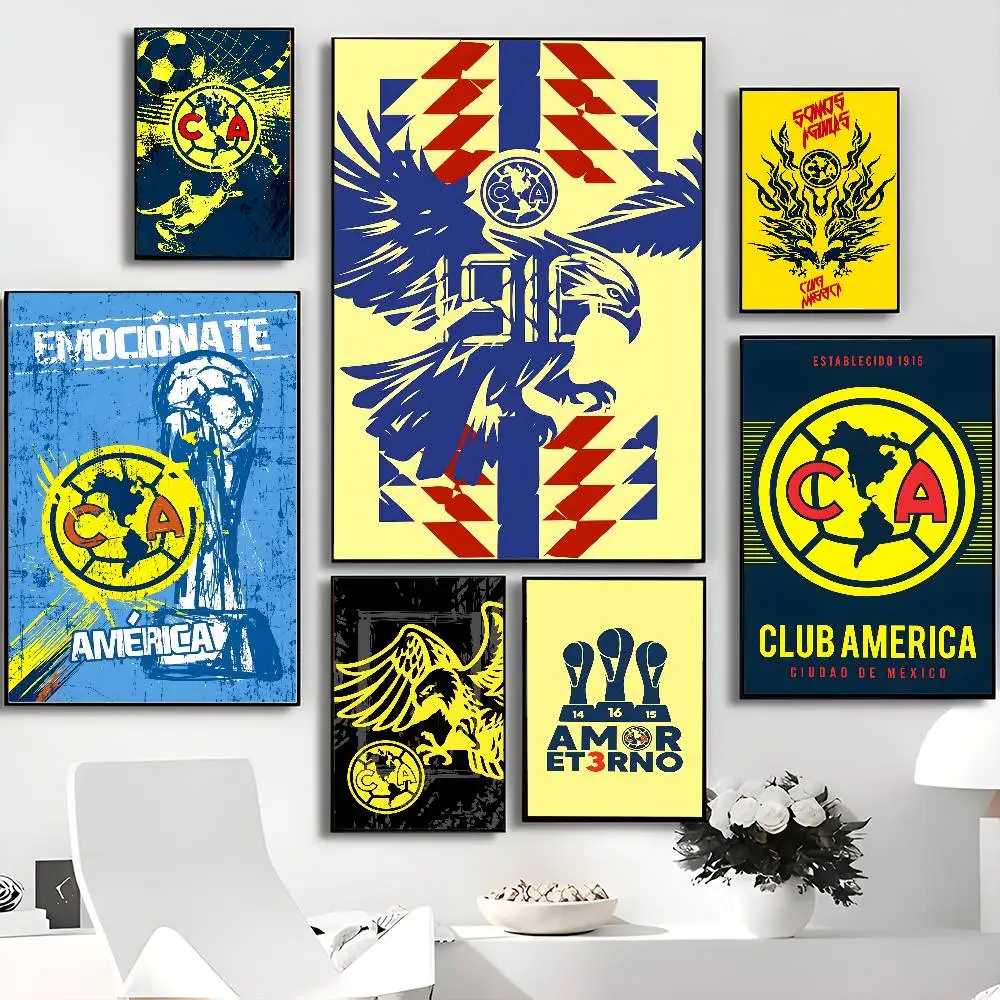 Football Team Club A-America Anime Posters Sticky HD Quality Wall Art Retro Posters for Home Kawaii Room Decor