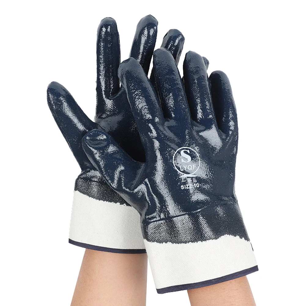 

Nitrile Rubber Working Gloves Waterproof Wear-Resistant Oil-Resistant Machined Construction Thicken Protective Full Hand Gloves