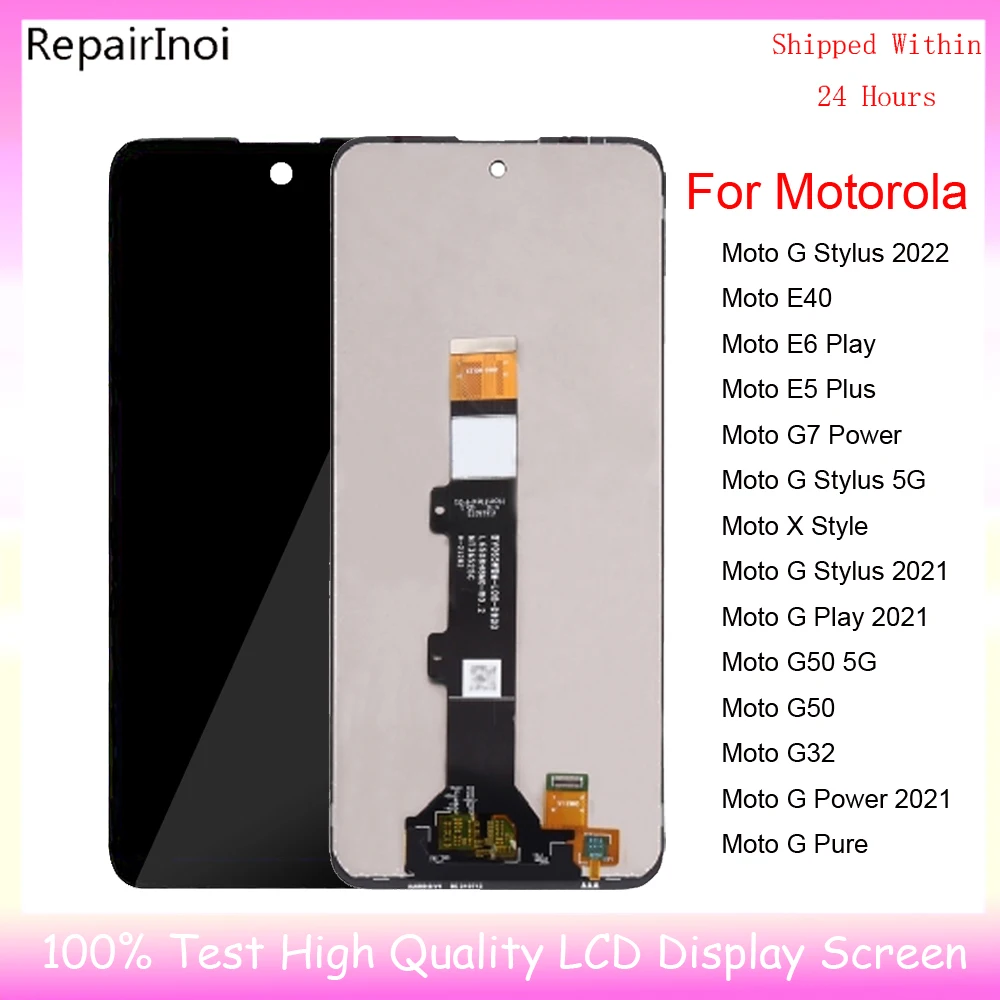 For Original Motorola Moto G Stylus 2022 E40 E6 Play E5 Plus G7 Power G50 Fusion LCD Display Touch Screen Digitizer Assembly