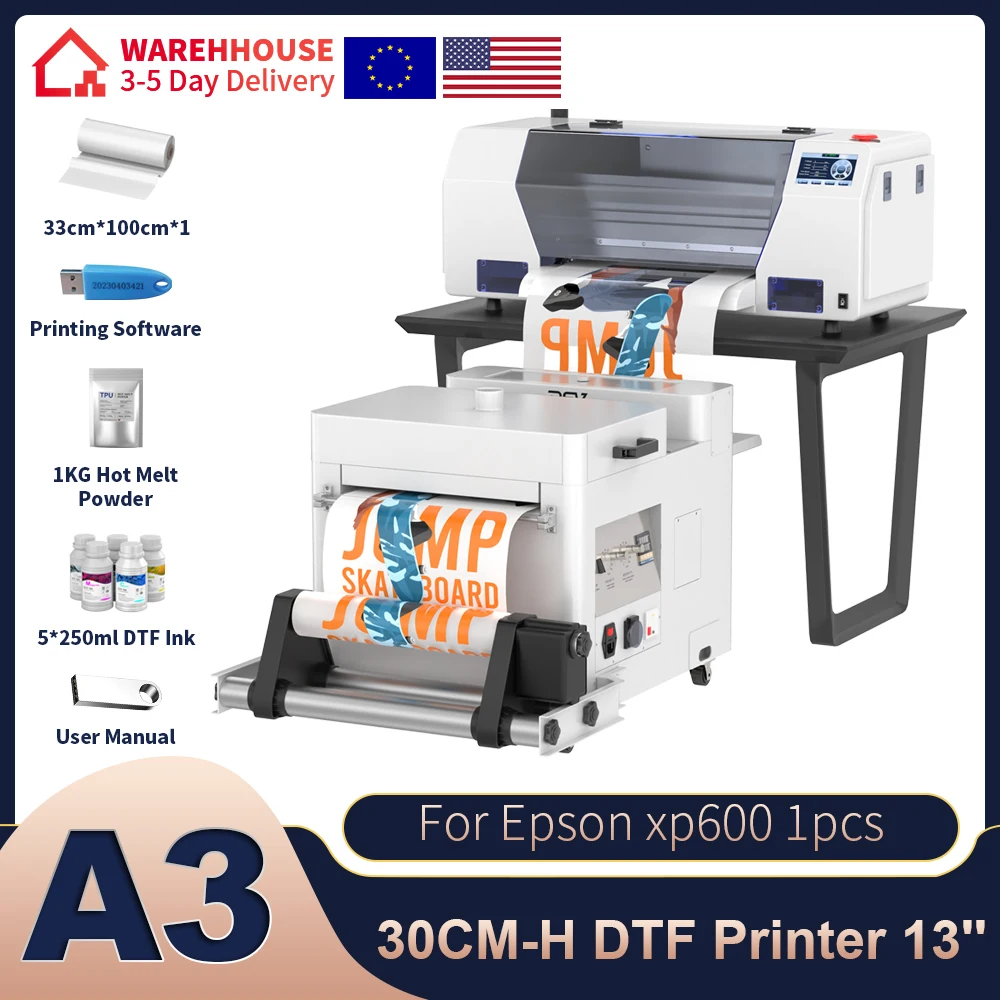 

Принтер A3 DTF для Epson XP600 Impresora A3 DTF Печатная машина для прямой передачи пленки Принтеры A3 DTF для футболок, толстовок, сумки