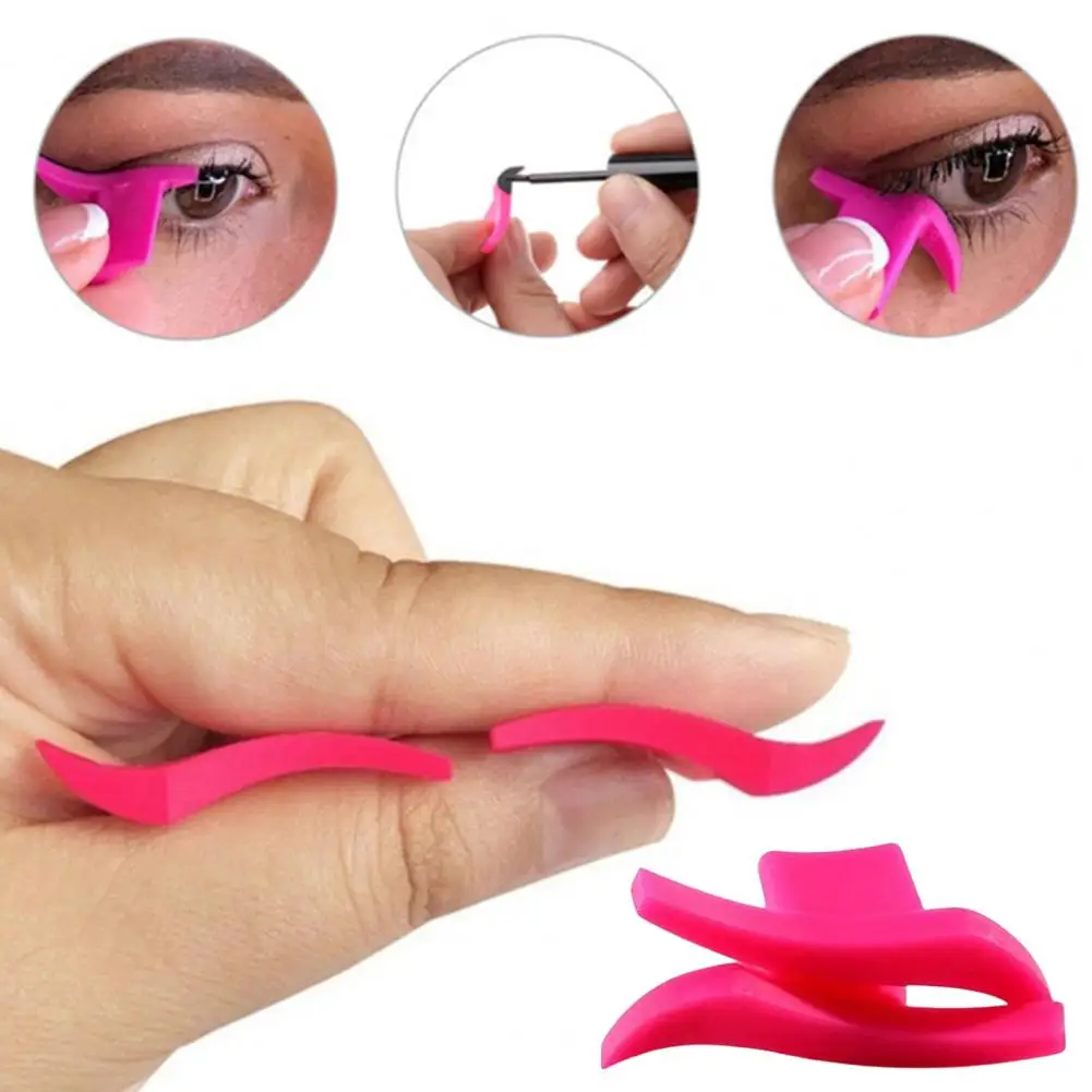 2Pcs Eyeshadow Stamp Solid Color Cosmetic Stencil Silicone Wing Eye Makeup Applicator for Women