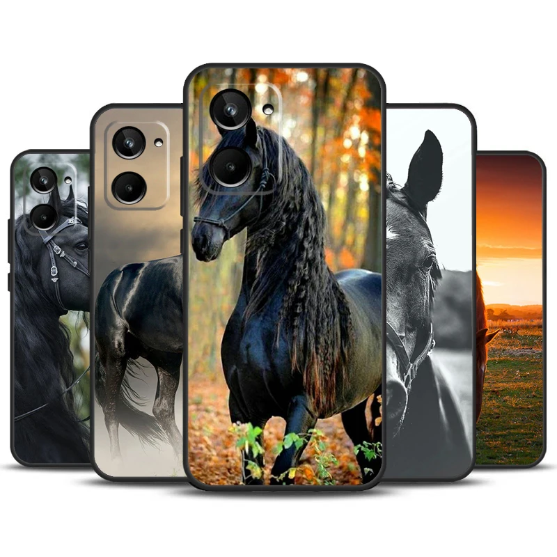 Horse Animal For Realme 12 11 Pro Plus 10 Pro GT5 GT3 C55 C53 C51 C33 C31 C30 C25s C21Y C15 GT Neo5 Case