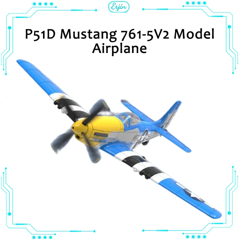 Olanz P51 Remote Control Aircraft Electric Toy Model Four Channel Stunt Aircraft Model Remote Control Foam Aircraft Gift