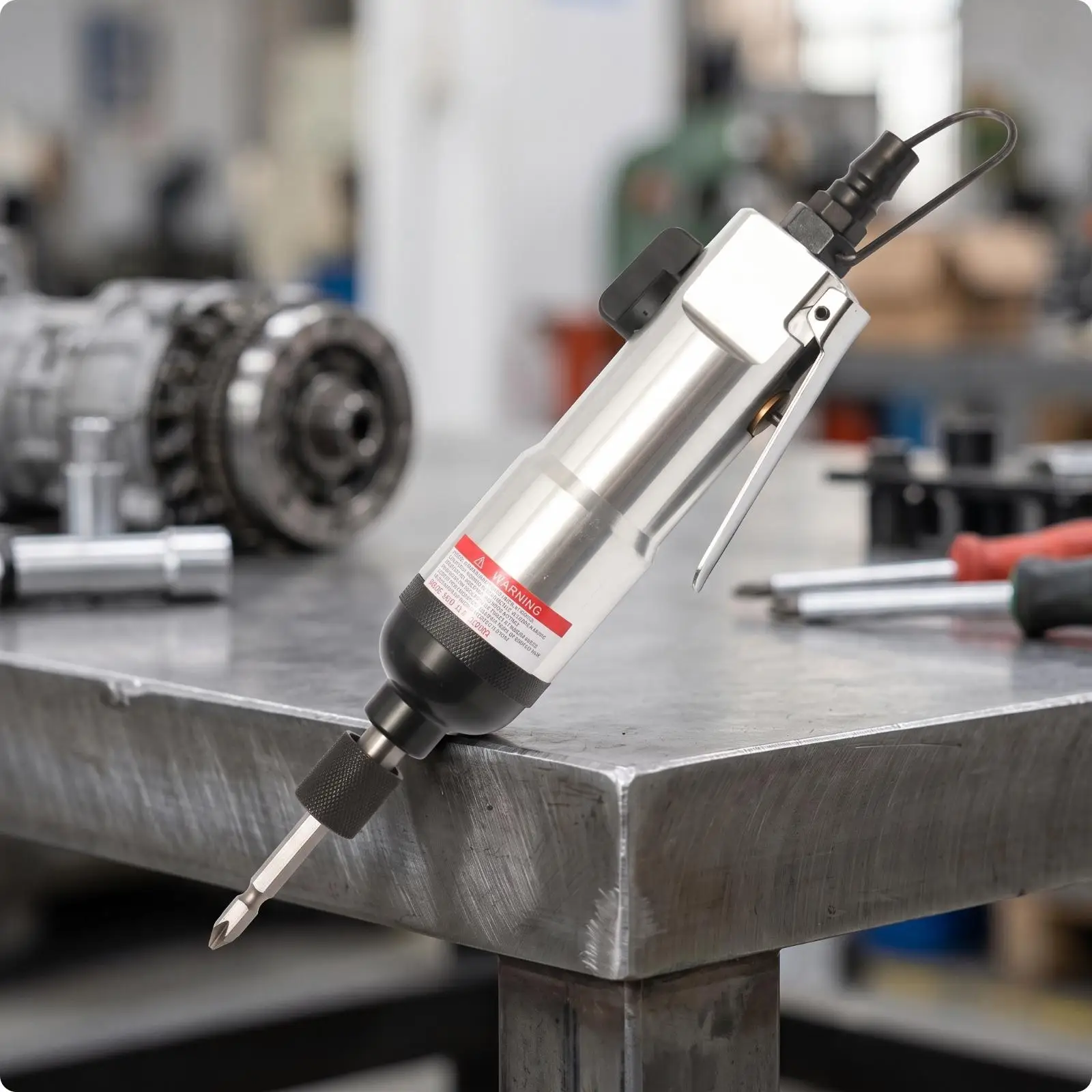Straight Air Screwdriver Industrial Pneumatic Screwdriver High Efficiency Tool for Technicians, Mechanics, Assembly Line,