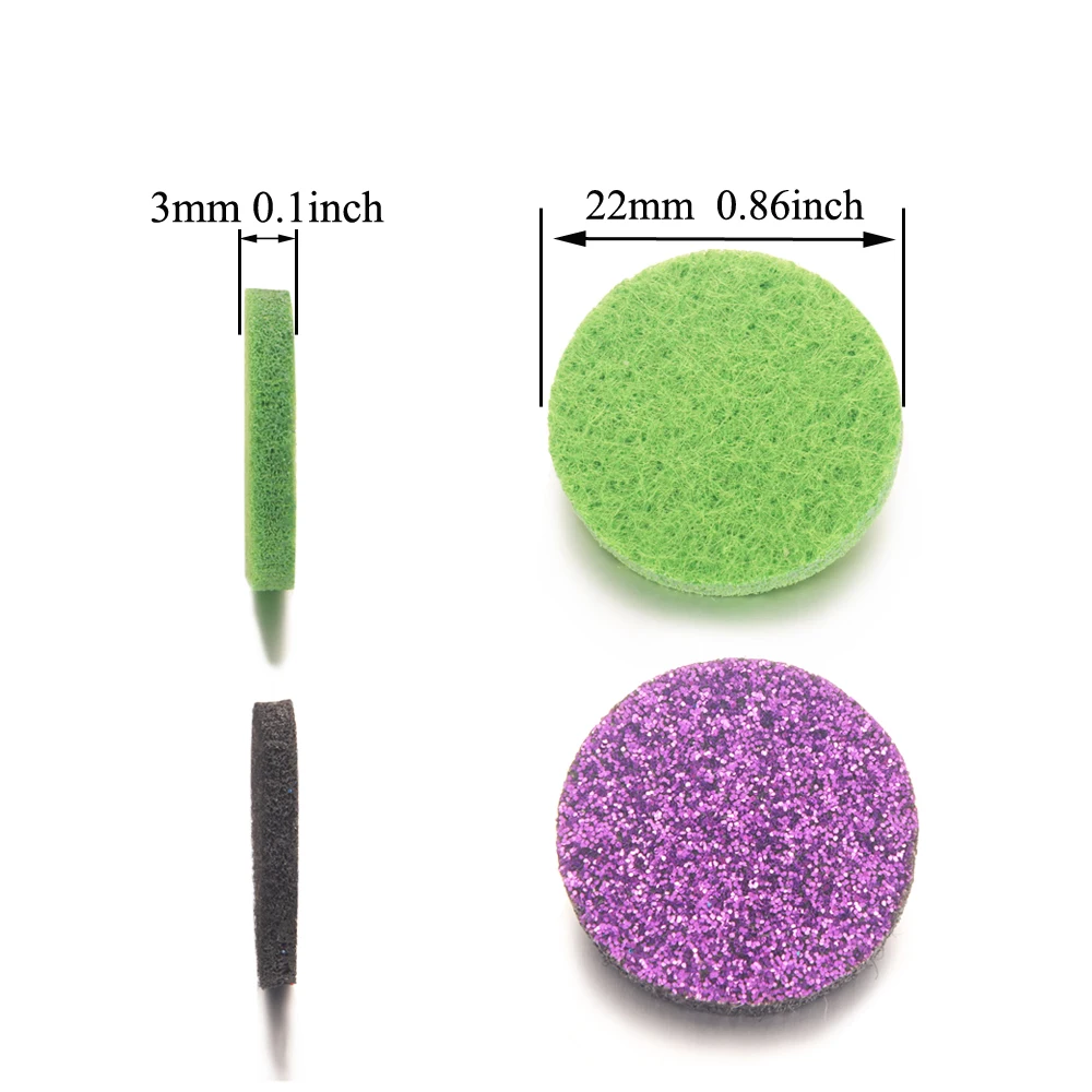 Suitable for 30mm Perfume Locket Jewelry Findings Accessories Round Shiny 22mm Polyester Felt Pad Spacers