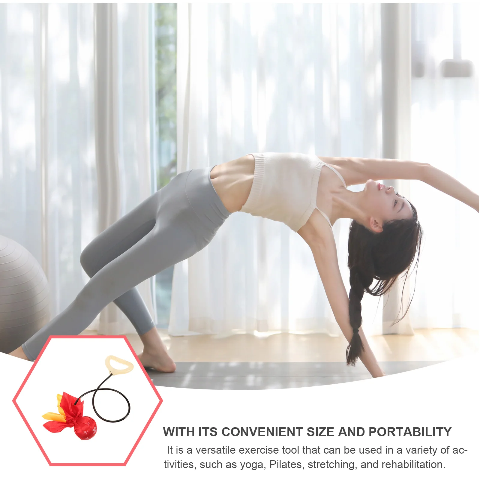 

Small Yoga For Core Exercise Stretching Rehabilitation Portable Fitness Tool Multi-Use Gym Workout Accessoryreusable