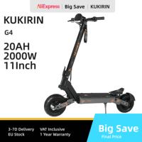 KuKirin G4 Electric Scooter All Terrain 2000W Motor 60V 20Ah Battery Foldable 11 Inch Off-Road Tubeless Tire Adult E-Scooter