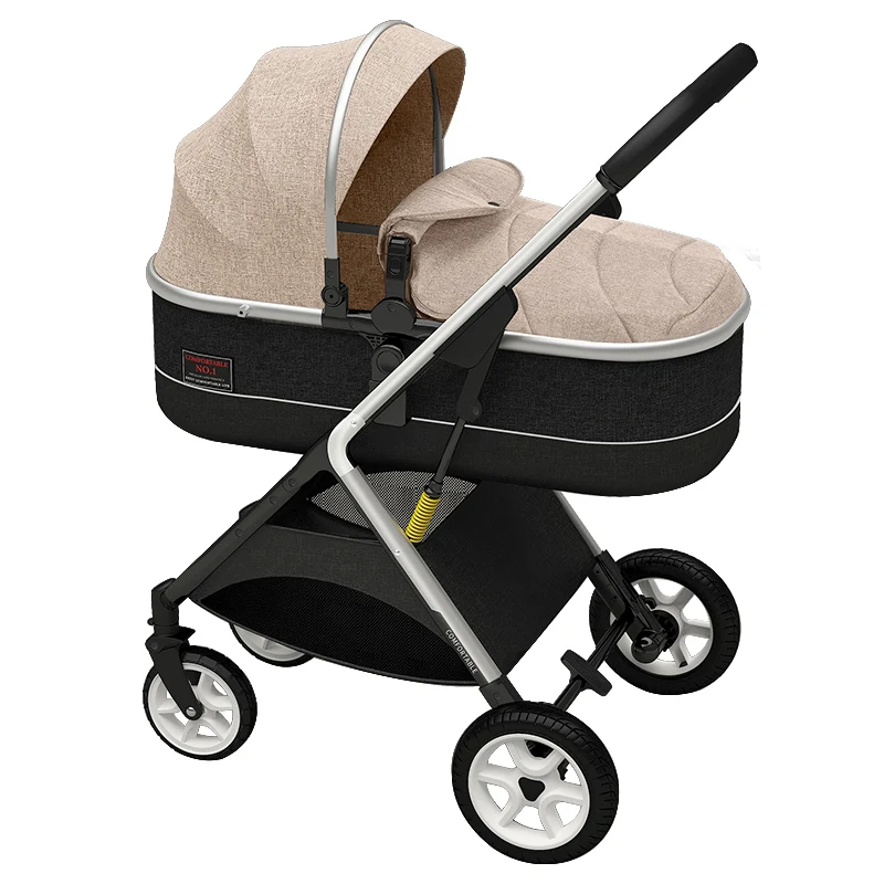 

The baby stroller can sit or lie in the portable folding high landscape bidirectional shock newborn baby stroller