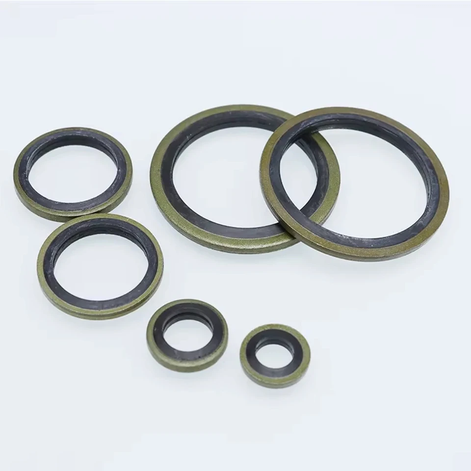 378Pcs Bonded Seal Washer Kit NBR Rubber Metal Gasket Assortment Set Hydraulic Pneumatic Fuel Line Oil Pipe Drain Plug Seals