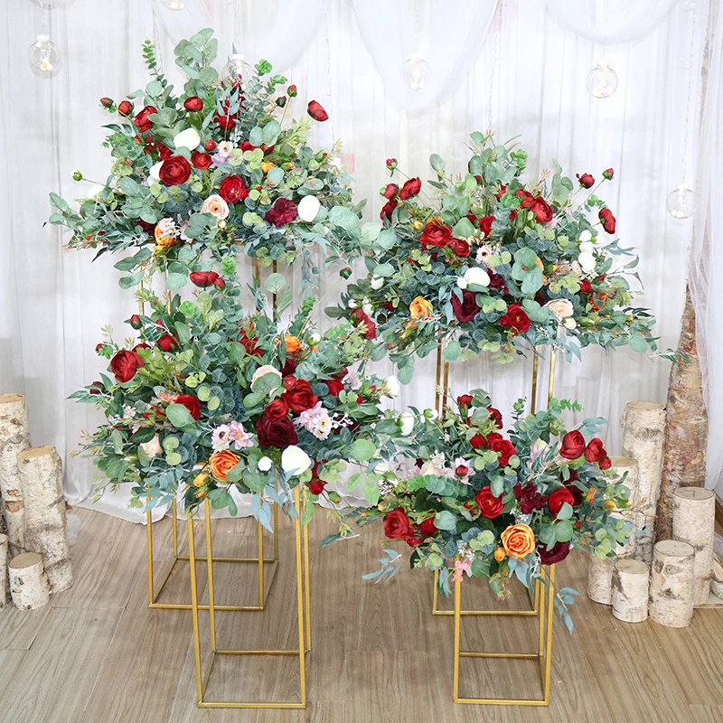 Flone Artificial Flowers Wedding Centerpieces Floral Ball Table Decor Simulation Forest Background Road Leading Decoration